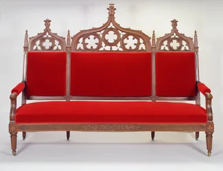 Sofa, fra Brooklyn, New York, 1846-47 (sort valnød)